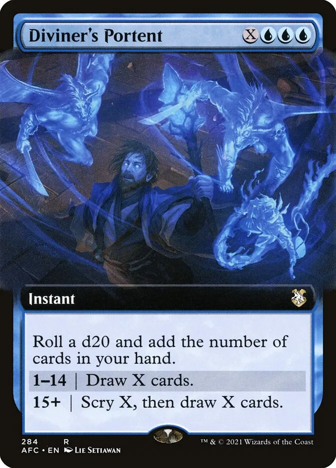 2021 Forgotten Realms Commander Diviner's Portent #284 rare card image