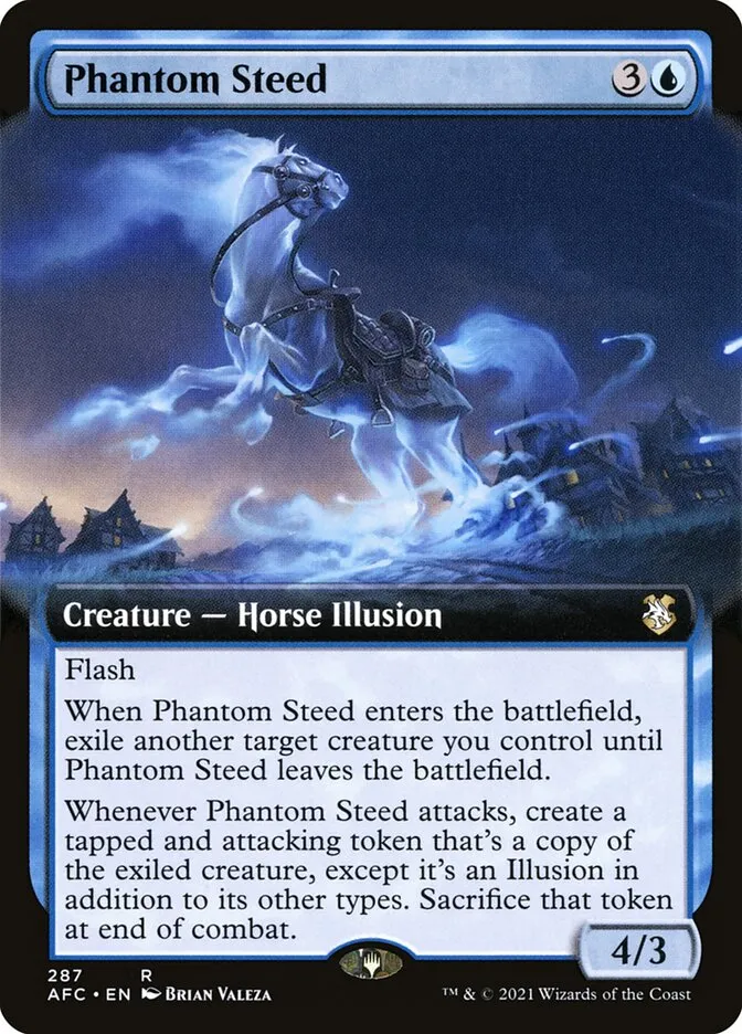 2021 Forgotten Realms Commander Phantom Steed rare #287 rare card image