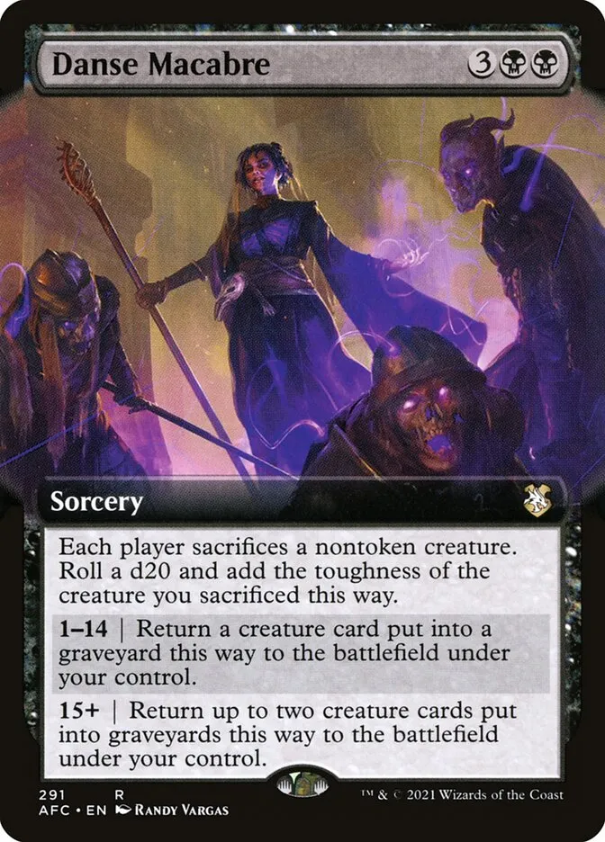 2021 Forgotten Realms Commander Danse Macabre #291 rare card image