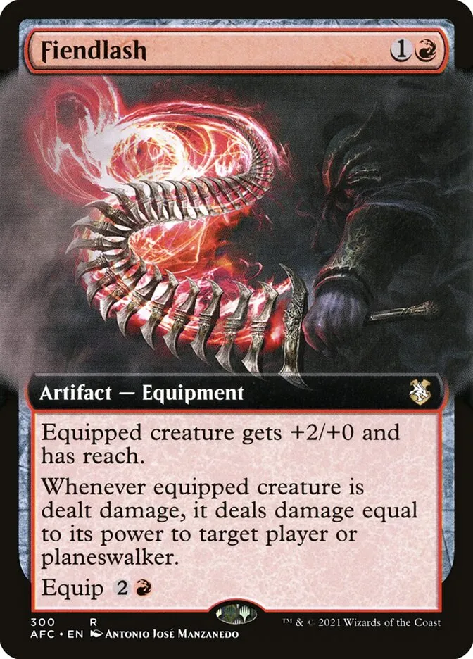 2021 Forgotten Realms Commander Fiendlash #300 rare card image