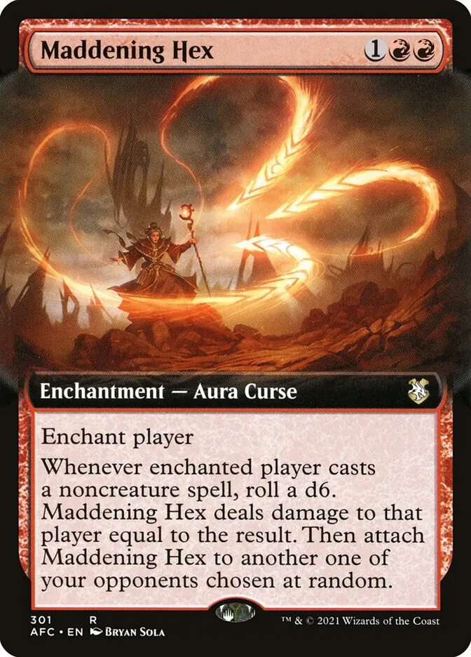 2021 Forgotten Realms Commander Maddening Hex #301 rare card image