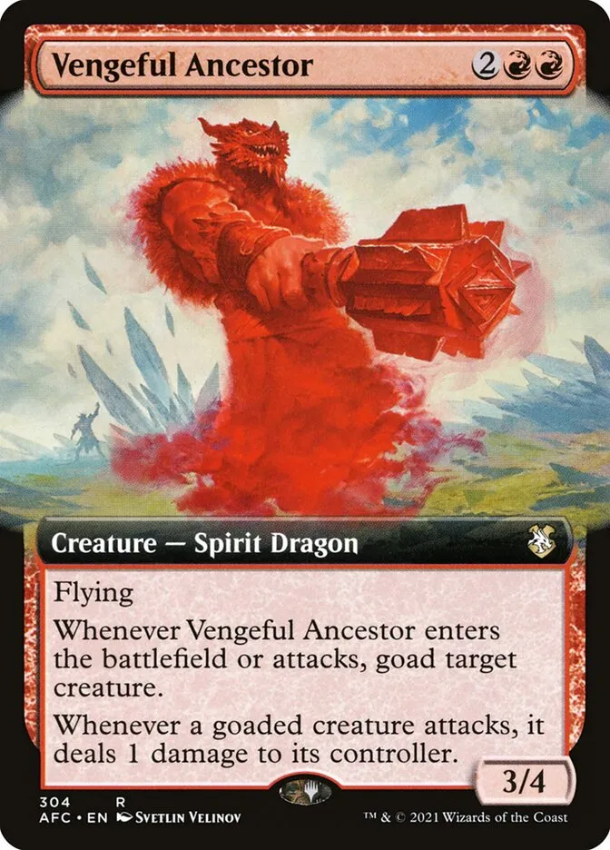 2021 Forgotten Realms Commander Vengeful Ancestor #304 rare card image