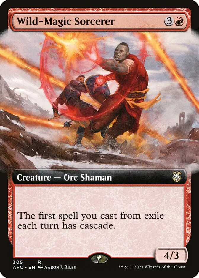 2021 Forgotten Realms Commander Wild-Magic Sorcerer #305 rare card image
