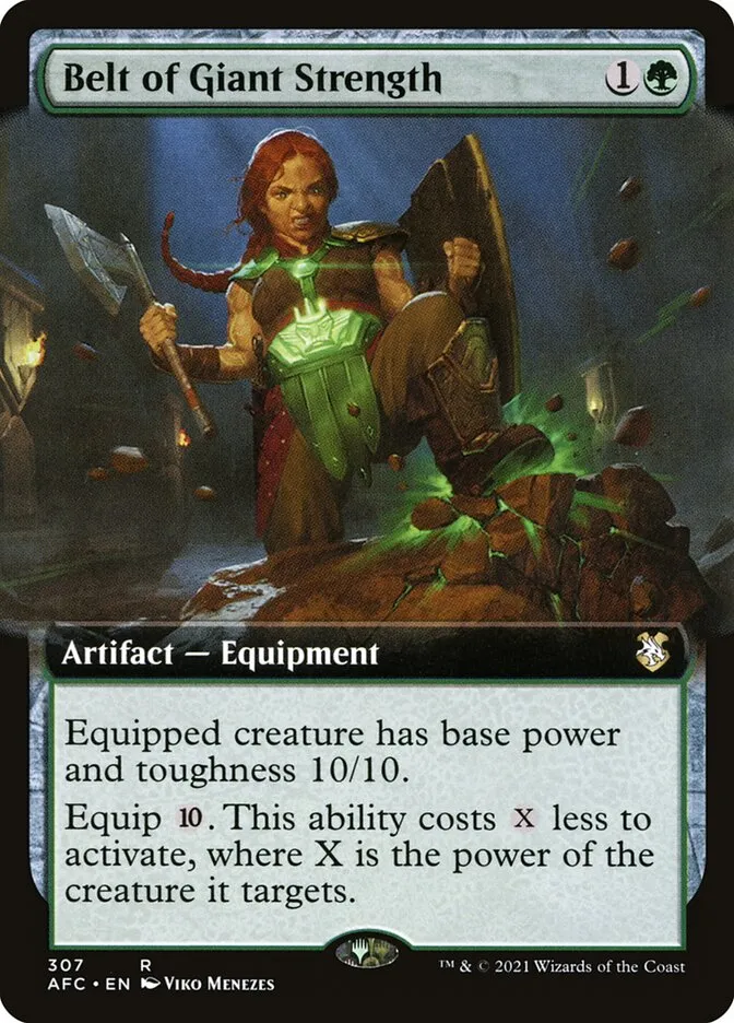 2021 Forgotten Realms Commander Belt of Giant Strength #307 rare card image
