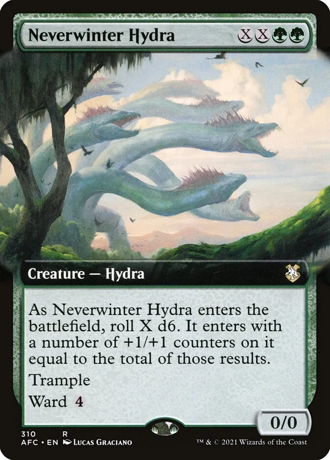 2021 Forgotten Realms Commander Neverwinter Hydra rare #310 rare card image