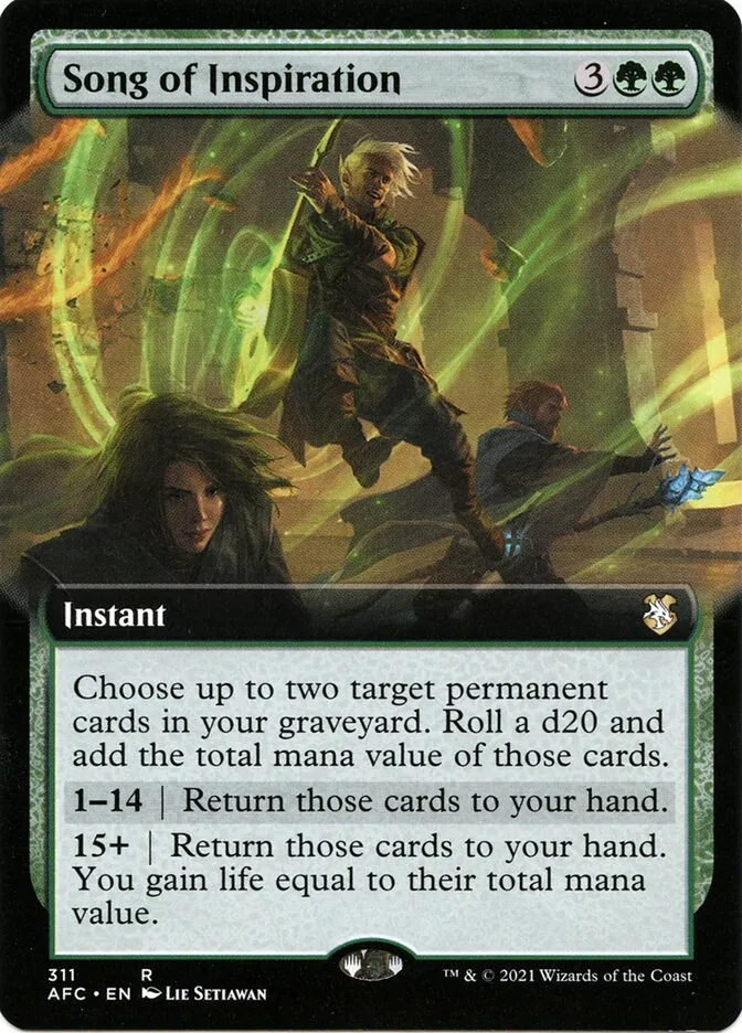 2021 Forgotten Realms Commander Song of Inspiration #311 rare card image