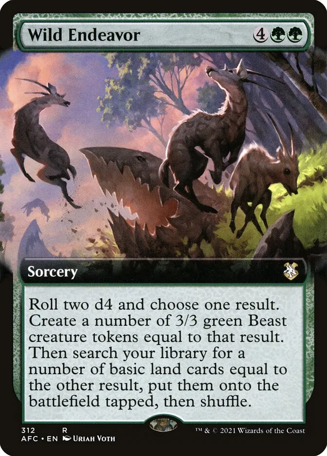 2021 Forgotten Realms Commander Wild Endeavor #312 rare card image