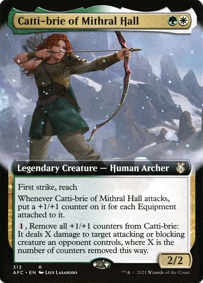 2021 Forgotten Realms Commander Catti-brie of Mithral Hall #313 rare card image