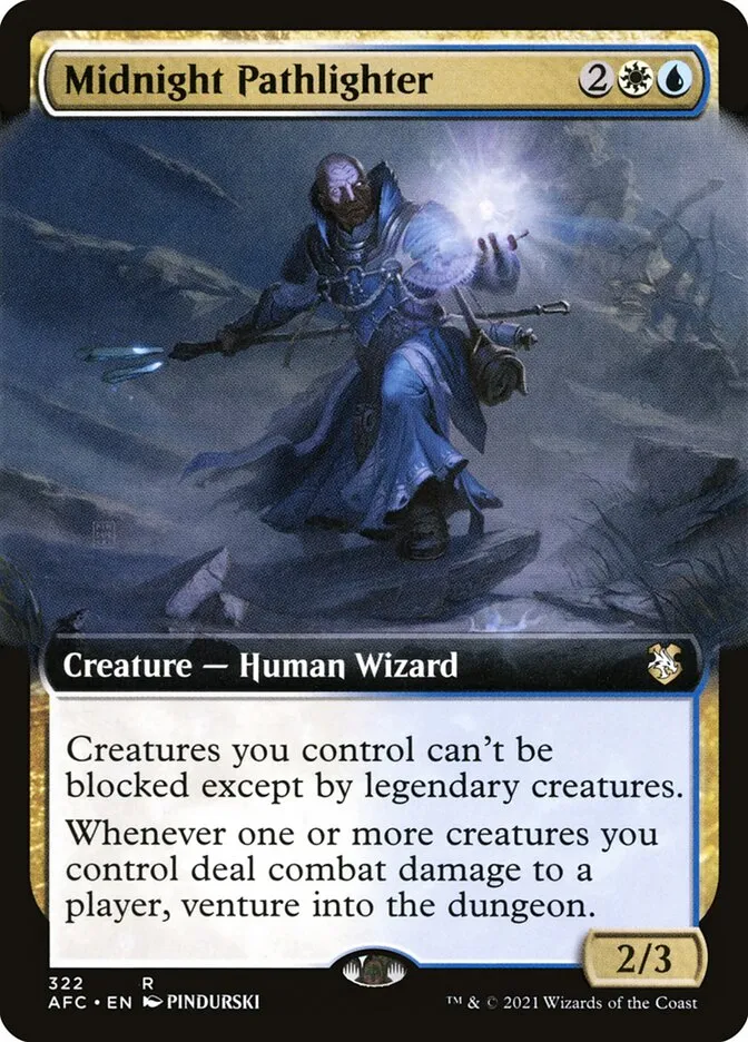 2021 Forgotten Realms Commander Midnight Pathlighter #322 rare card image