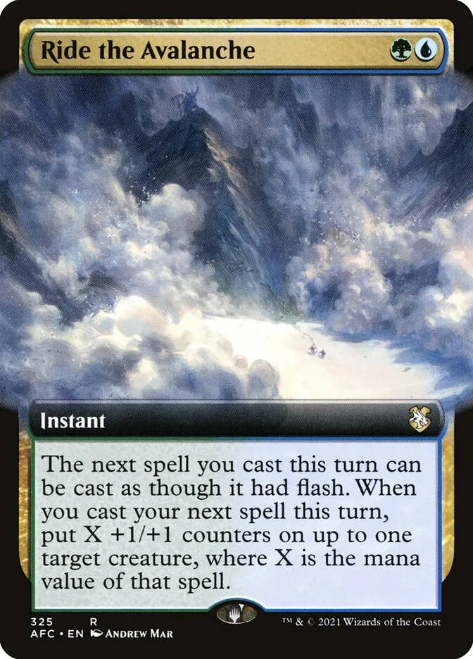 2021 Forgotten Realms Commander Ride the Avalanche #325 rare card image