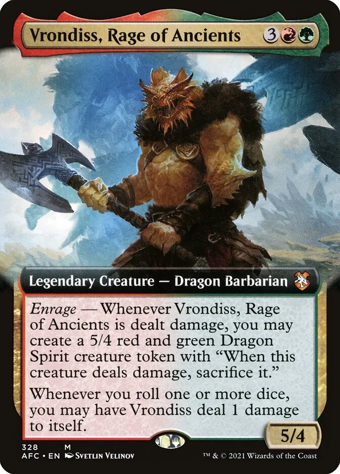 2021 Forgotten Realms Commander Vrondiss, Rage of Ancients #328 mythic card image