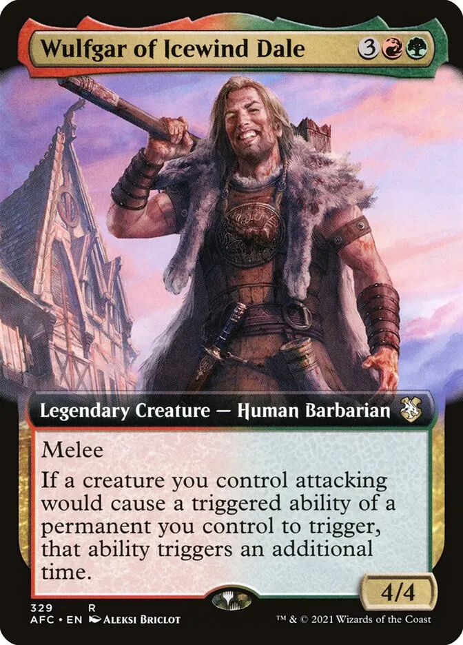 2021 Forgotten Realms Commander Wulfgar of Icewind Dale #329 rare card image