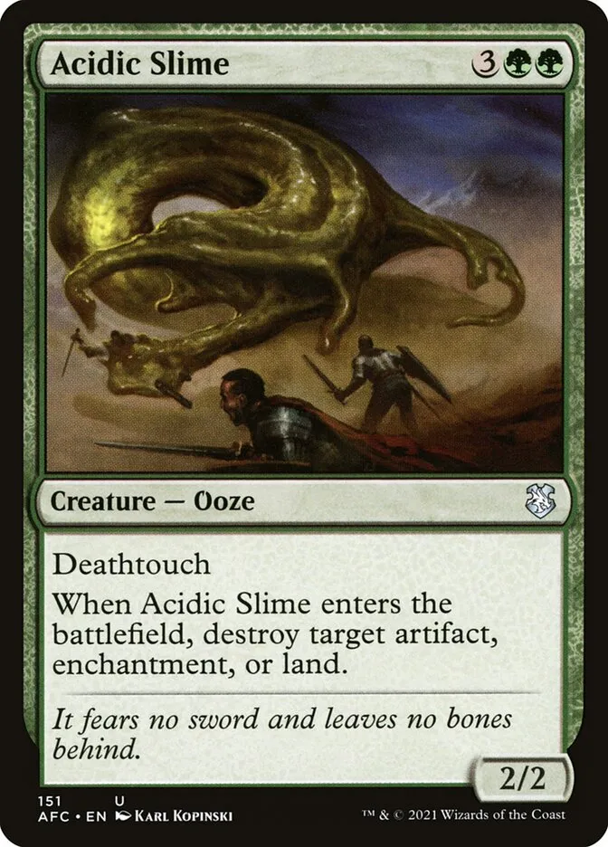 2021 Forgotten Realms Commander Acidic Slime uncommon #151 uncommon card image