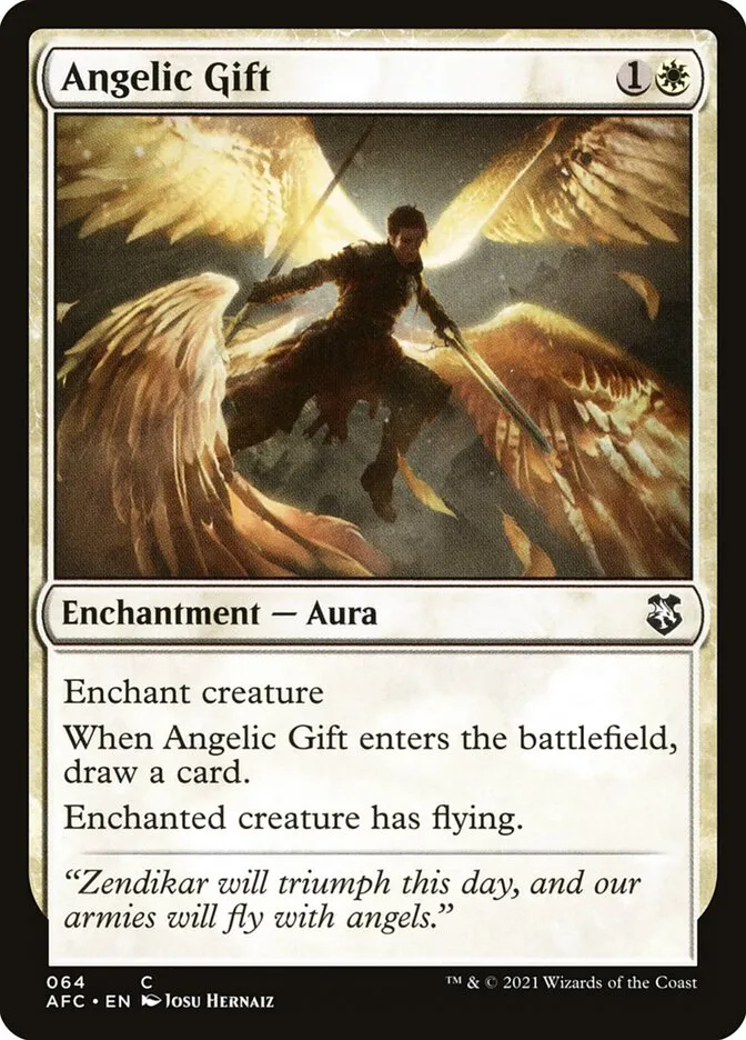 2021 Forgotten Realms Commander Angelic Gift #64 common card image
