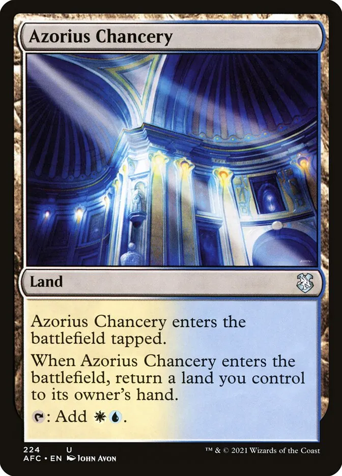 2021 Forgotten Realms Commander Azorius Chancery uncommon #224 uncommon card image