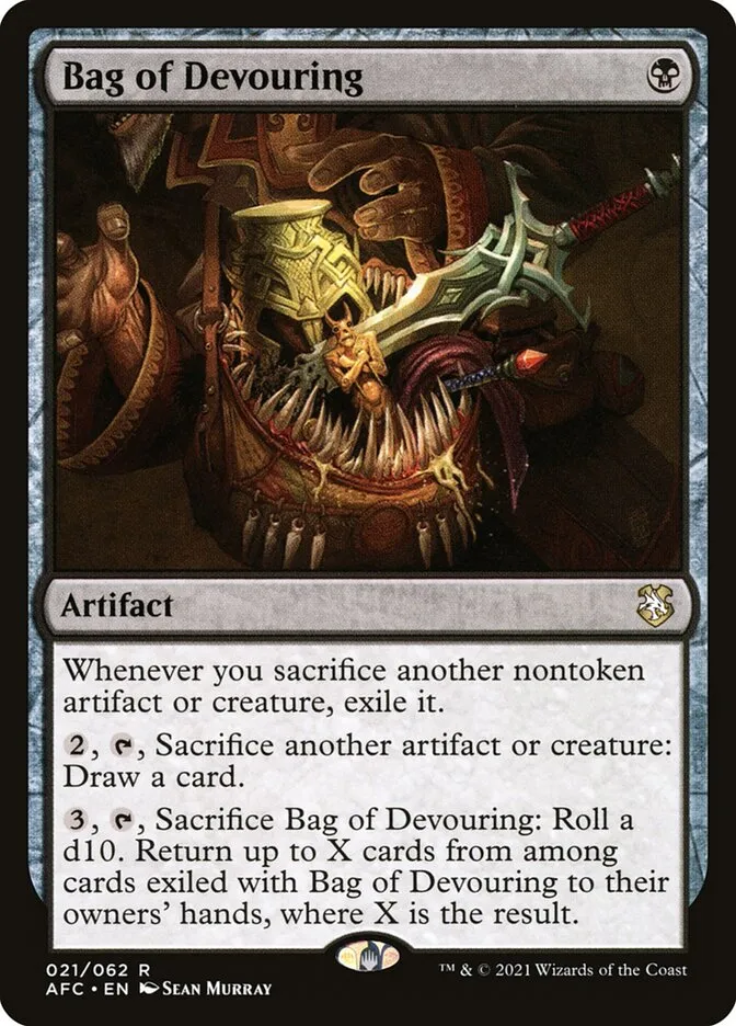 2021 Forgotten Realms Commander Bag of Devouring #21 rare card image