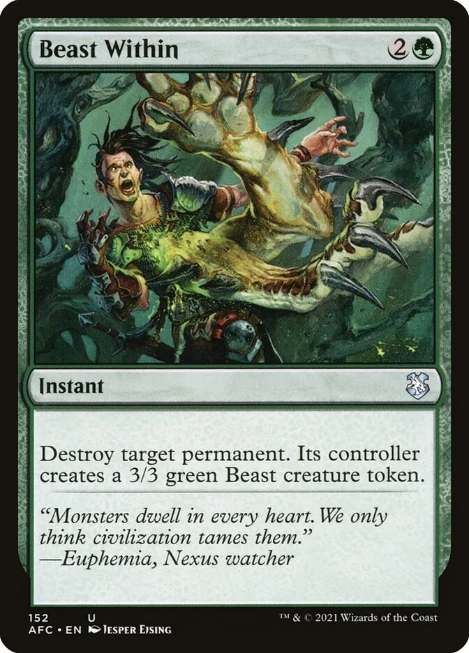2021 Forgotten Realms Commander Beast Within uncommon #152 uncommon card image