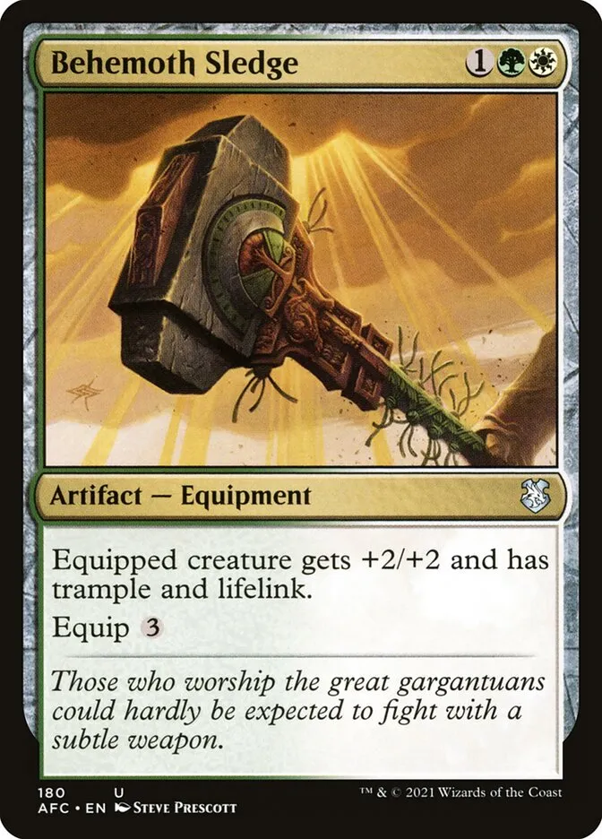 2021 Forgotten Realms Commander Behemoth Sledge uncommon #180 uncommon card image