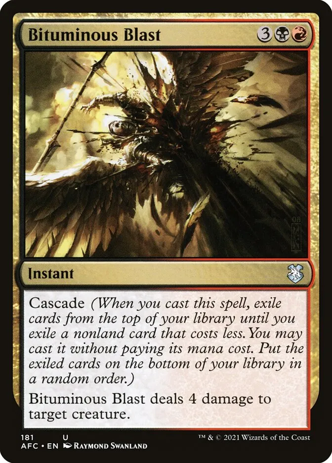 2021 Forgotten Realms Commander Bituminous Blast uncommon #181 uncommon card image