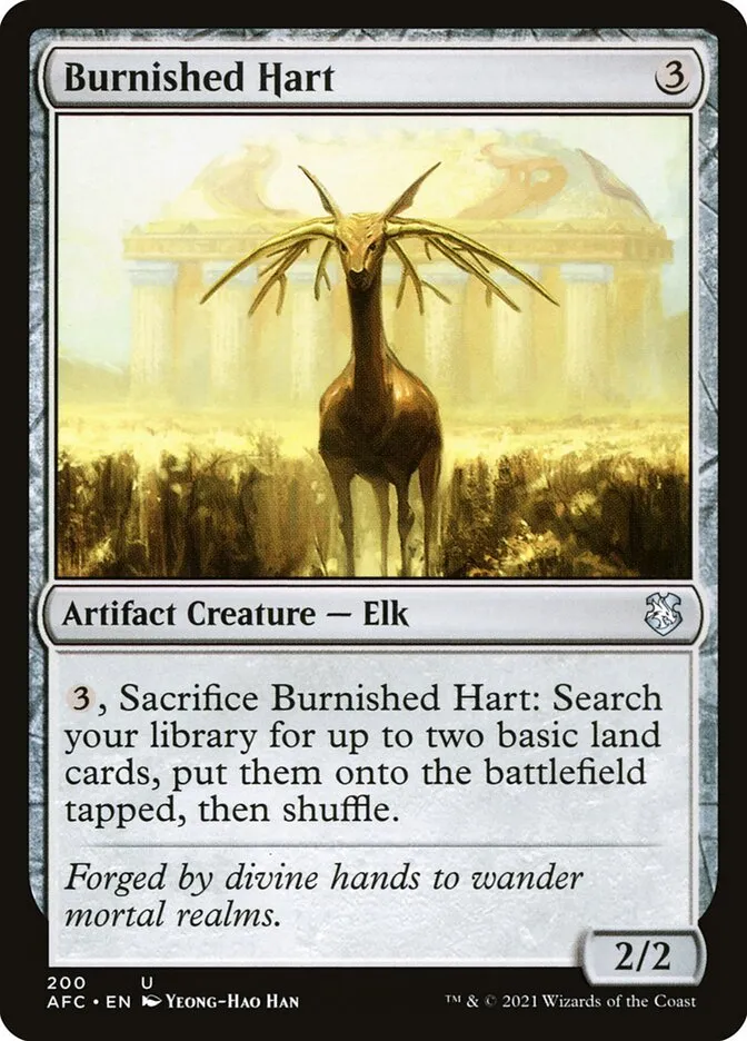 2021 Forgotten Realms Commander Burnished Hart uncommon #200 uncommon card image