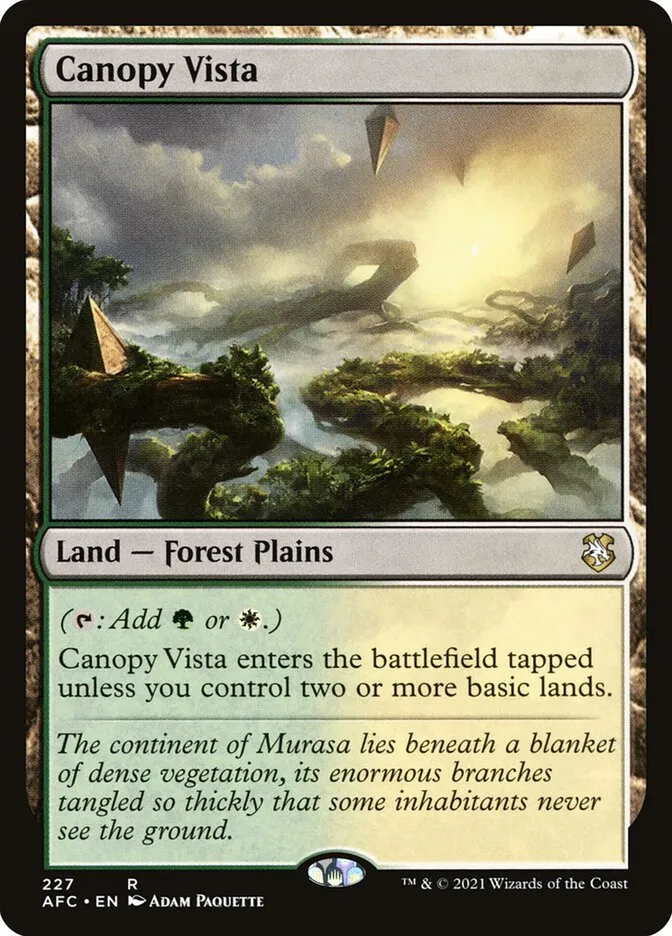 2021 Forgotten Realms Commander Canopy Vista #227 rare card image