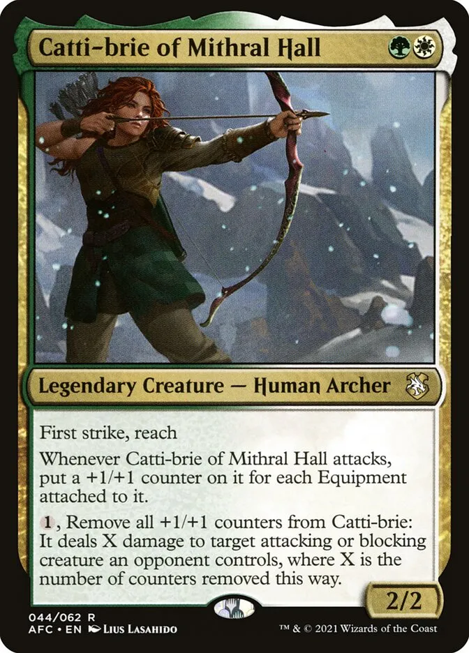 2021 Forgotten Realms Commander Catti-brie of Mithral Hall #44 rare card image