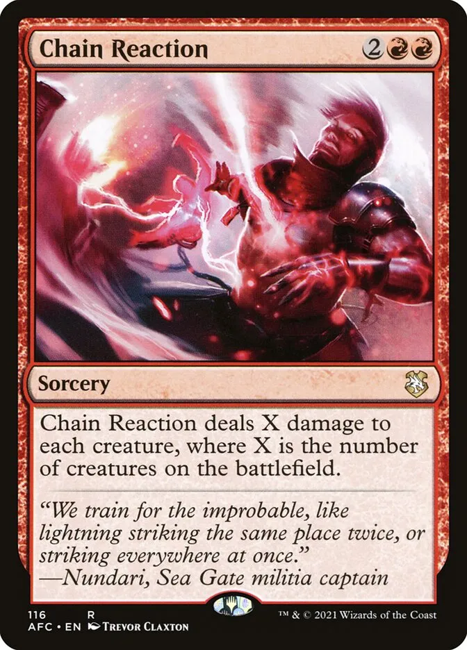 2021 Forgotten Realms Commander Chain Reaction #116 rare card image