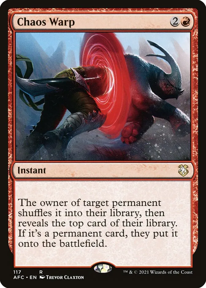 2021 Forgotten Realms Commander Chaos Warp #117 rare card image