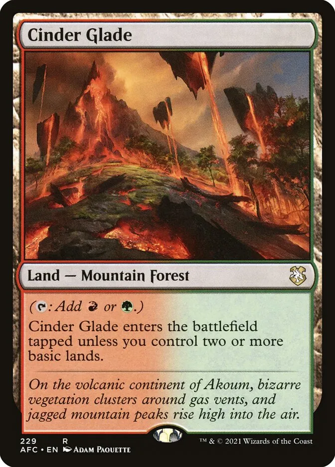 2021 Forgotten Realms Commander Cinder Glade #229 rare card image