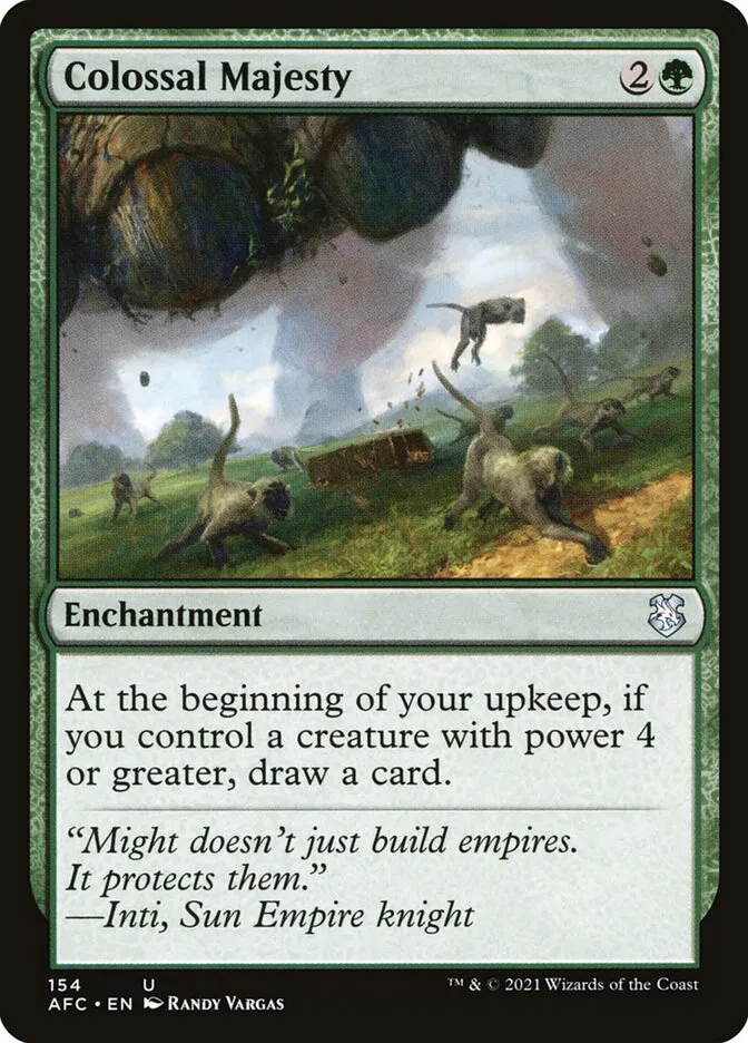 2021 Forgotten Realms Commander Colossal Majesty #154 uncommon card image