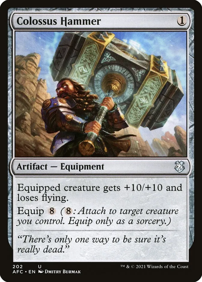 2021 Forgotten Realms Commander Colossus Hammer uncommon #202 uncommon card image