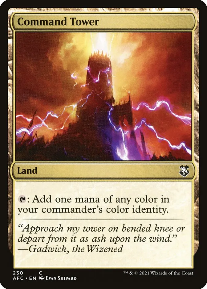 2021 Forgotten Realms Commander Command Tower common #230 common card image