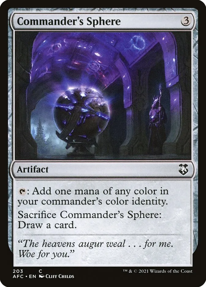 2021 Forgotten Realms Commander Commander's Sphere common #203 common card image