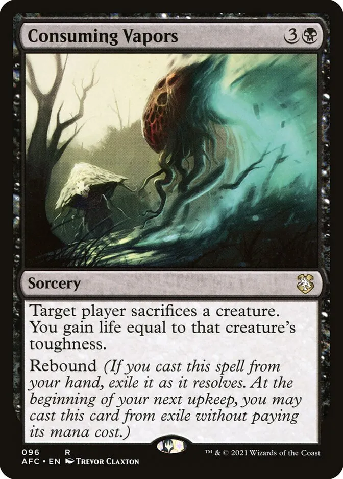 2021 Forgotten Realms Commander Consuming Vapors #96 rare card image