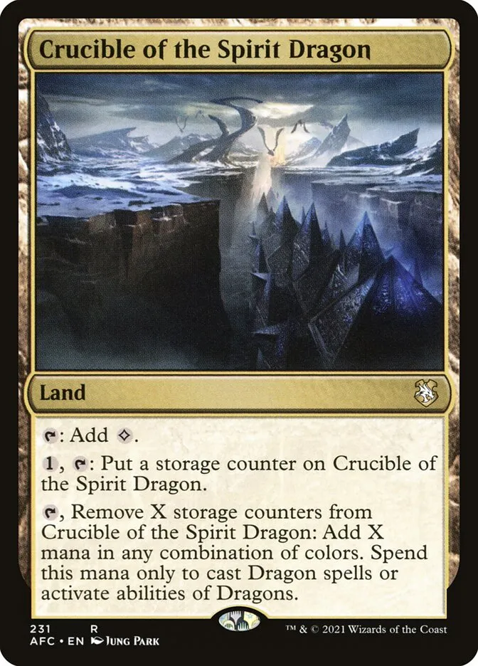 2021 Forgotten Realms Commander Crucible of the Spirit Dragon #231 rare card image