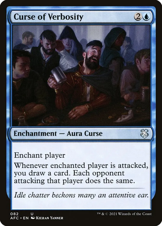 2021 Forgotten Realms Commander Curse of Verbosity #82 uncommon card image