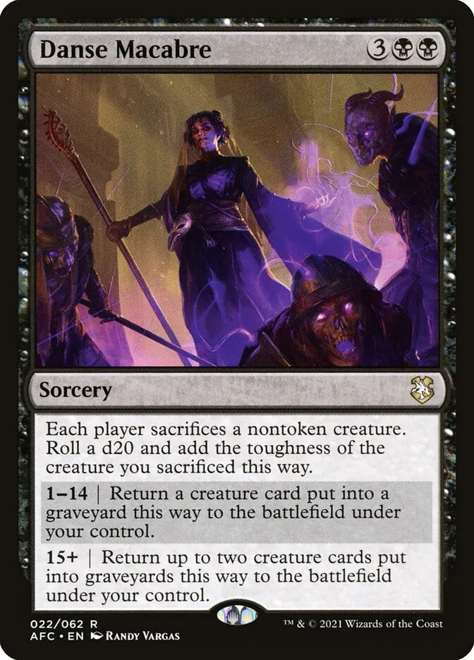 2021 Forgotten Realms Commander Danse Macabre #22 rare card image