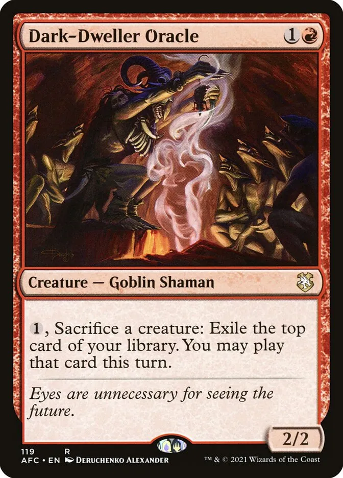 2021 Forgotten Realms Commander Dark-Dweller Oracle #119 rare card image
