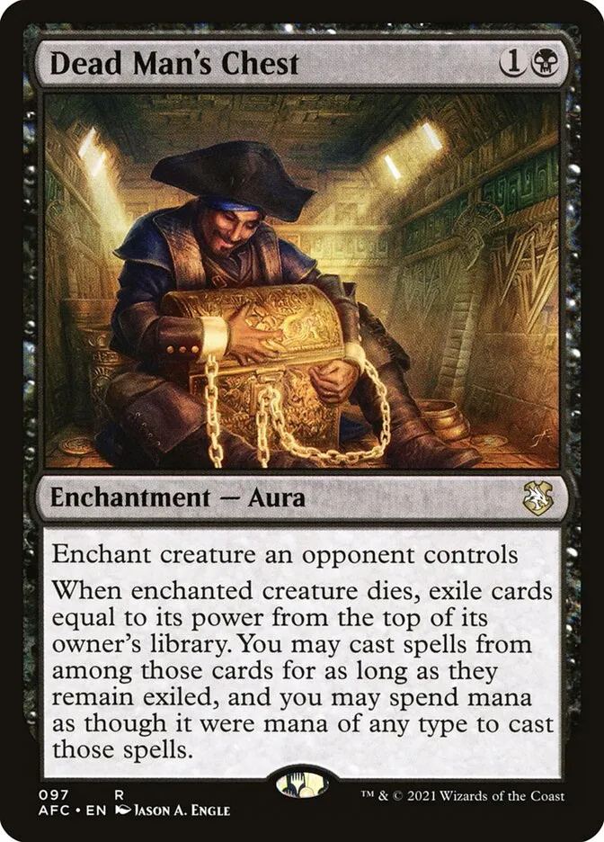 2021 Forgotten Realms Commander Dead Man's Chest #97 rare card image