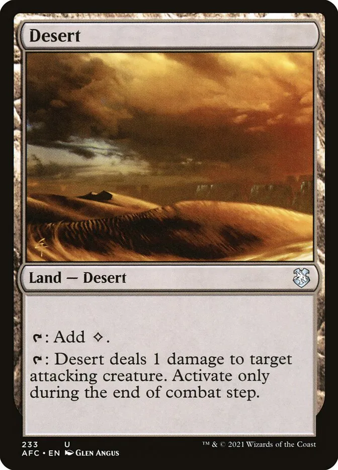 2021 Forgotten Realms Commander Desert uncommon #233 uncommon card image