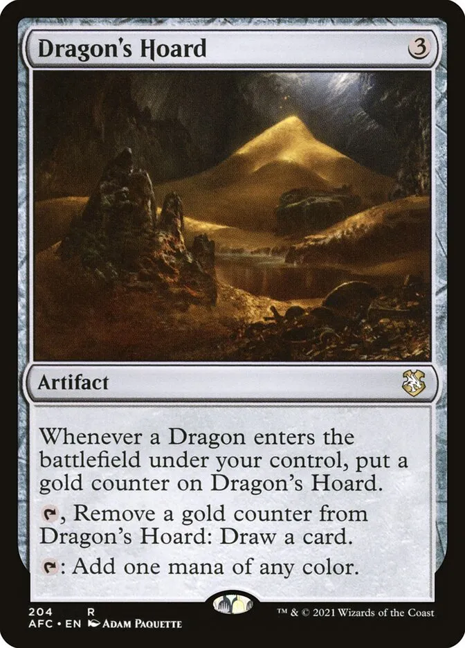 2021 Forgotten Realms Commander Dragon's Hoard #204 rare card image