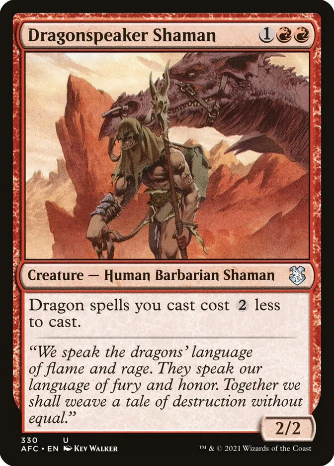 2021 Forgotten Realms Commander Dragonspeaker Shaman #330 uncommon card image