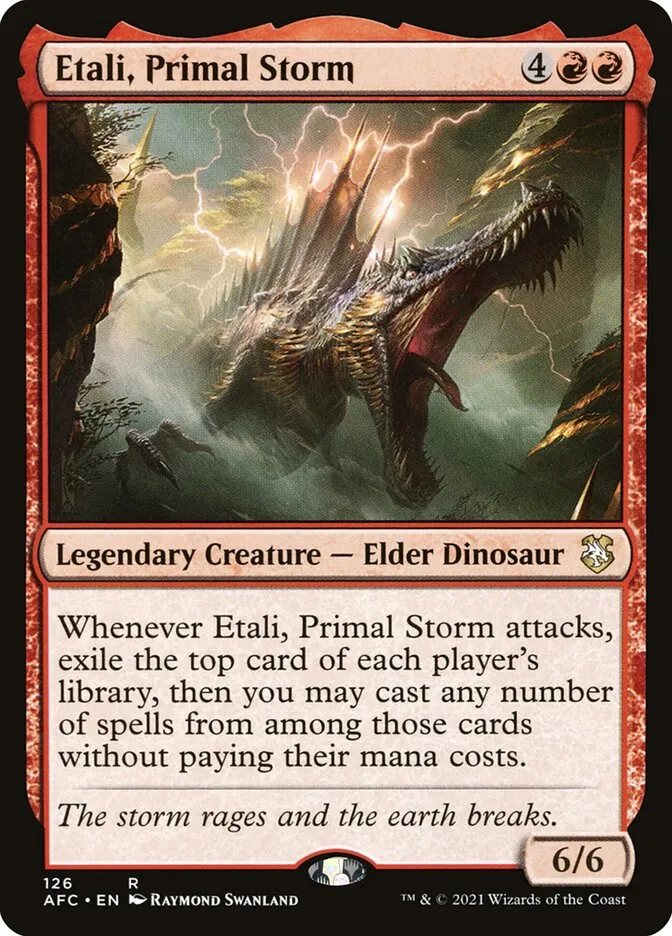 2021 Forgotten Realms Commander Etali, Primal Storm #126 rare card image