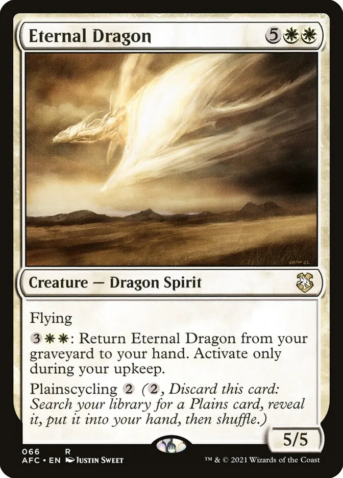 2021 Forgotten Realms Commander Eternal Dragon #66 rare card image