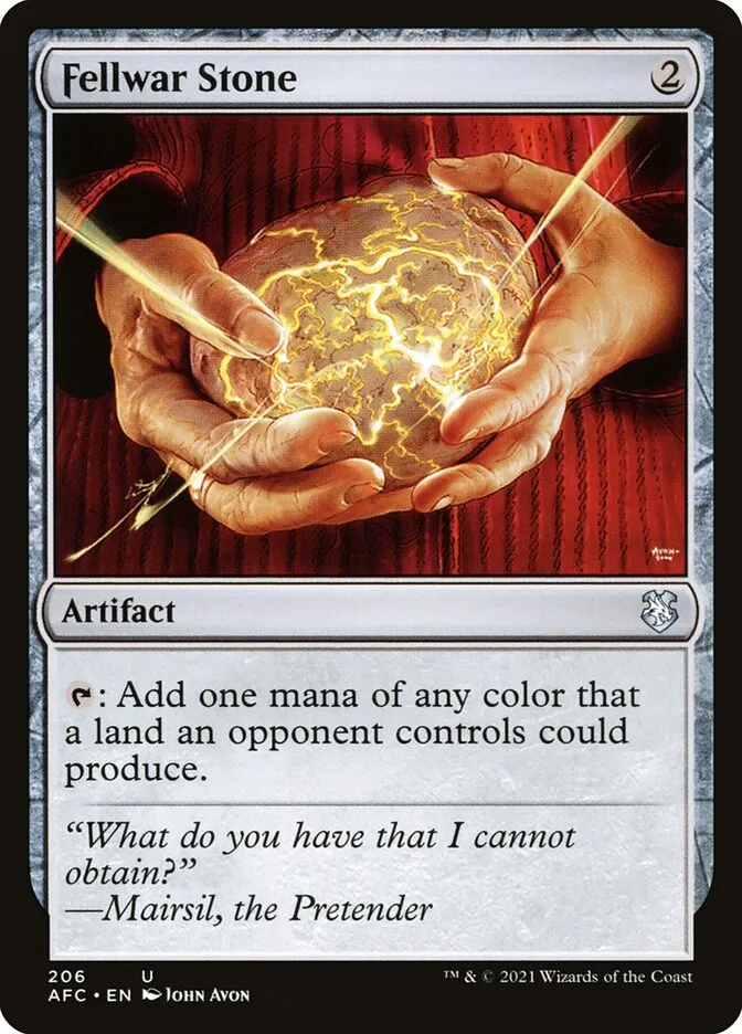 2021 Forgotten Realms Commander Fellwar Stone #206 uncommon card image