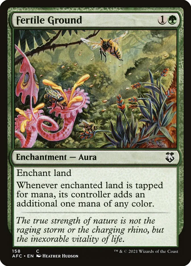 2021 Forgotten Realms Commander Fertile Ground #158 common card image