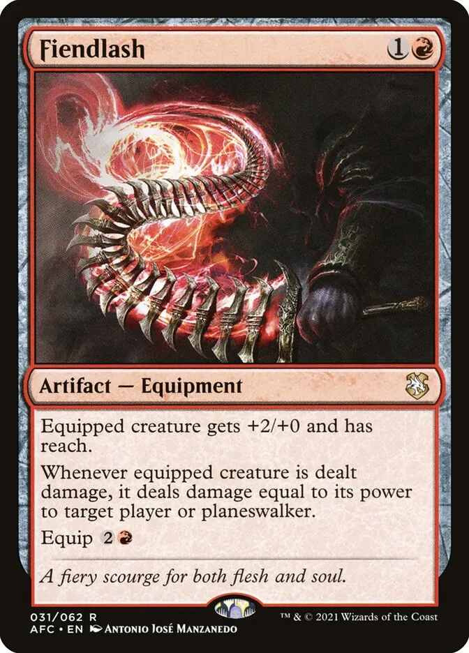 2021 Forgotten Realms Commander Fiendlash rare #31 rare card image