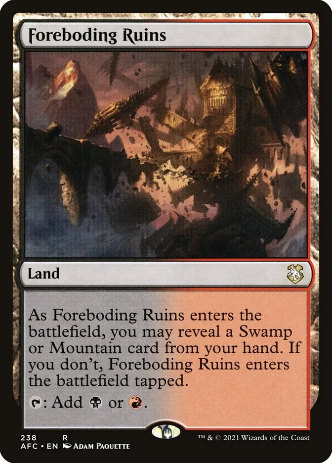 2021 Forgotten Realms Commander Foreboding Ruins rare #238 rare card image