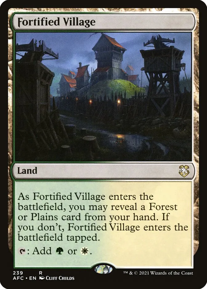 2021 Forgotten Realms Commander Fortified Village #239 rare card image