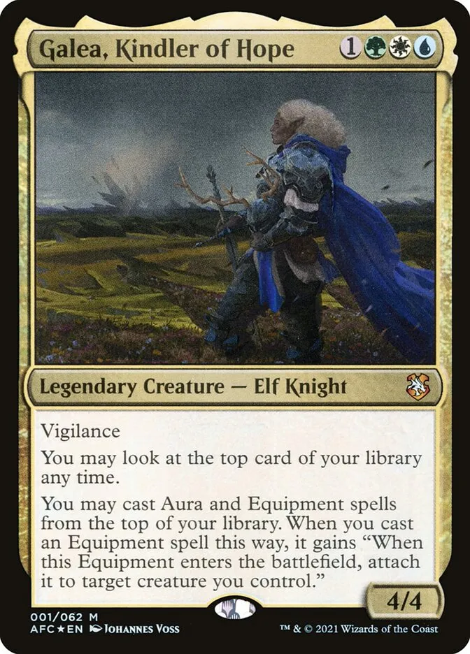 2021 Forgotten Realms Commander Galea, Kindler of Hope mythic #1 mythic card image